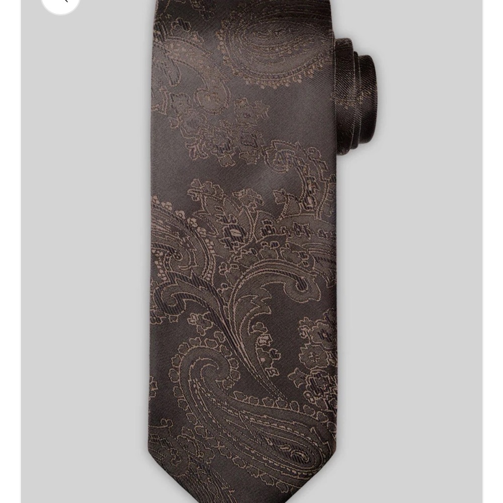 Studio Suits Paisley Men's Tie - Dark Brown